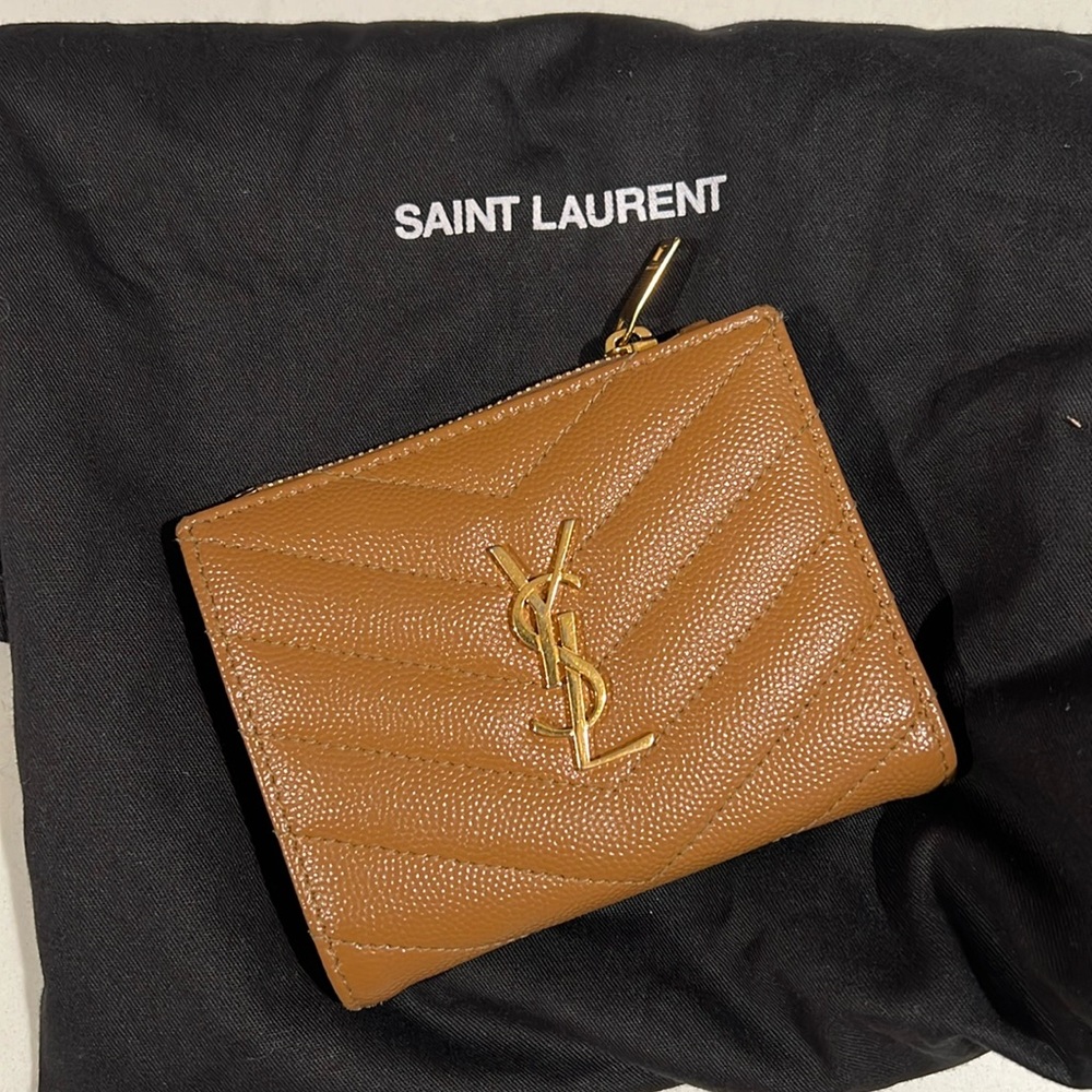 Ysl Saint Laurent sark beige wallet